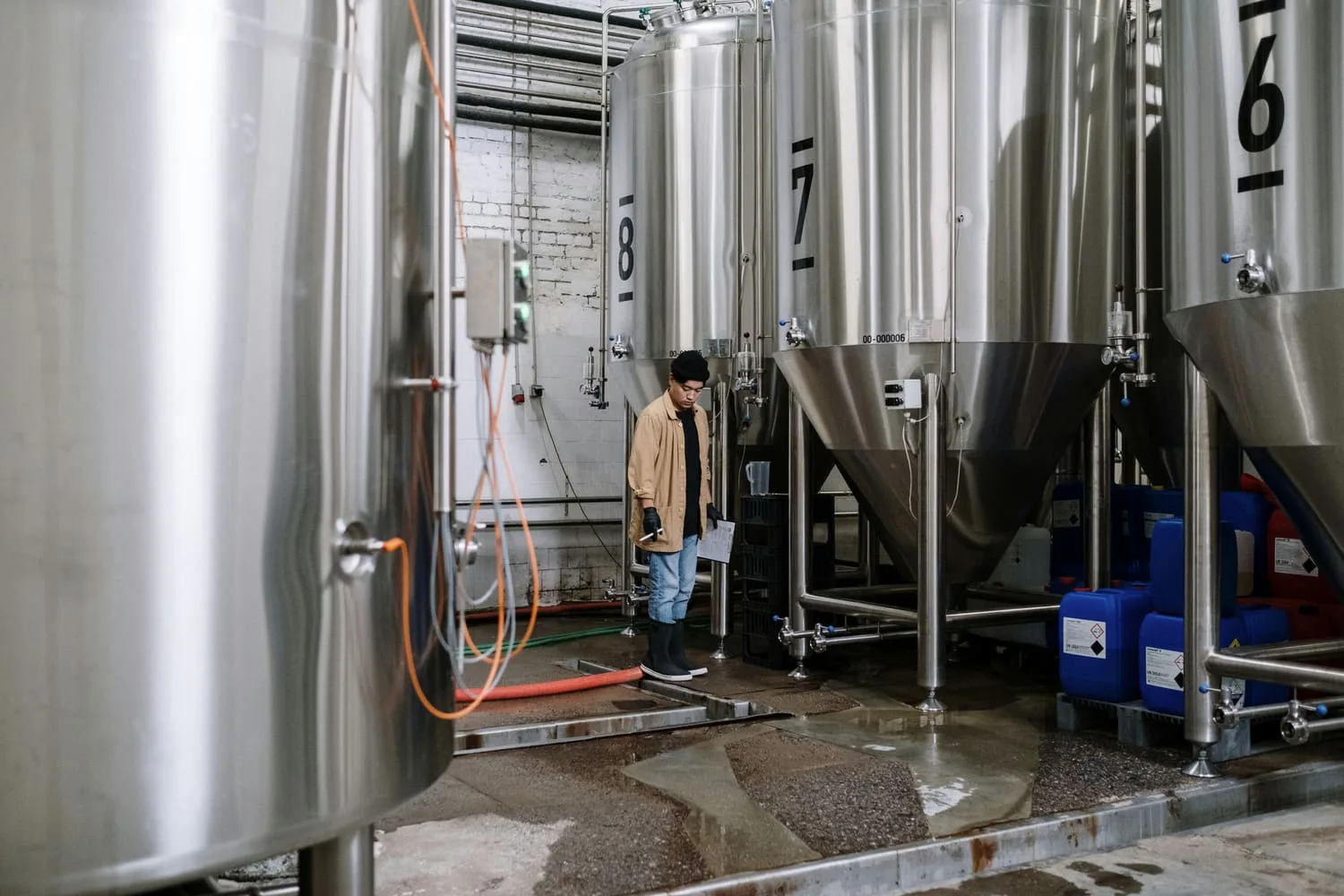 Food and beverage stainless steel processing equipment