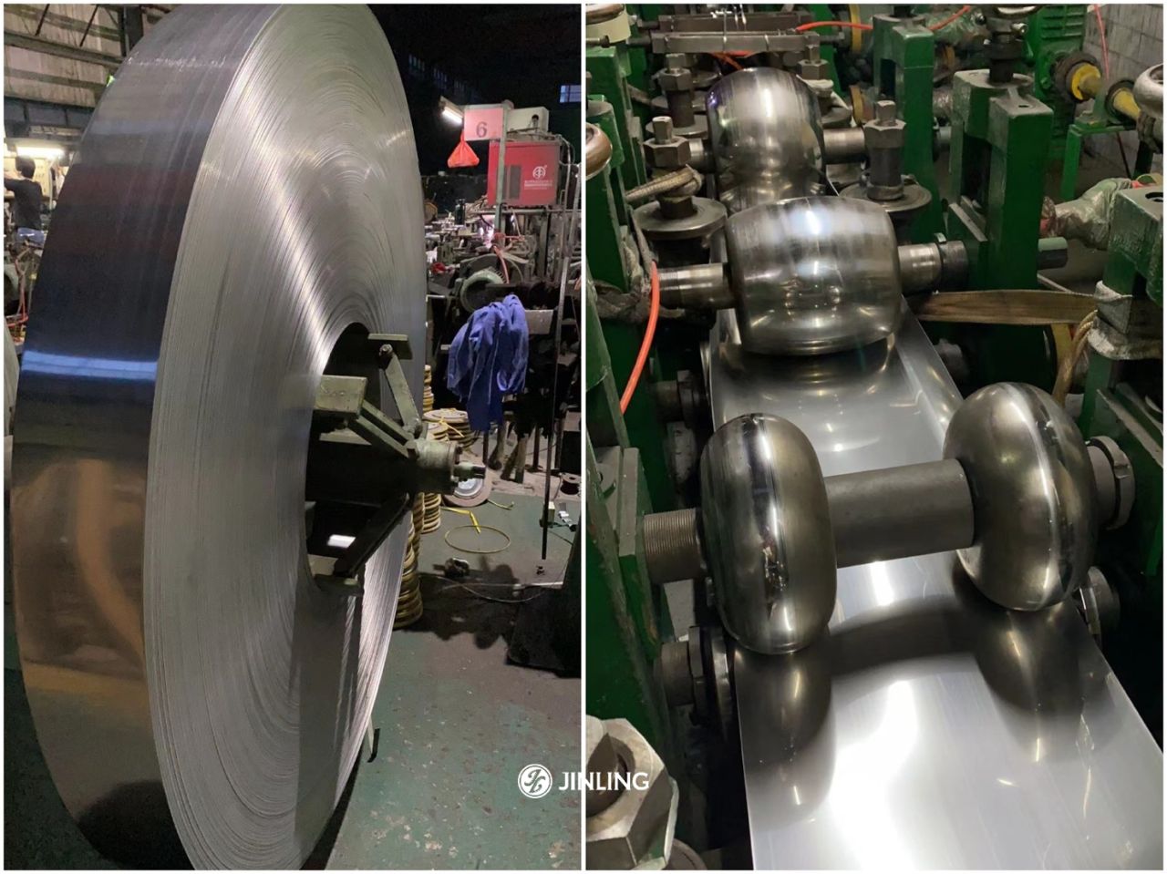 Stainless steel strip rolling process through polished rolls
