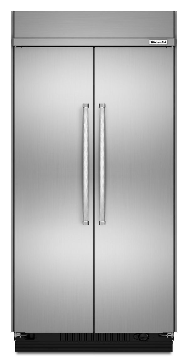 Brushed stainless steel refrigerator appliance panel