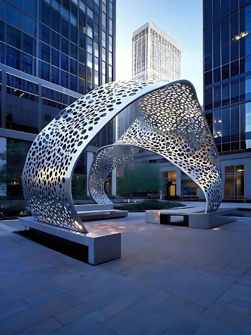 Interior decorative stainless steel metalwork and wall cladding