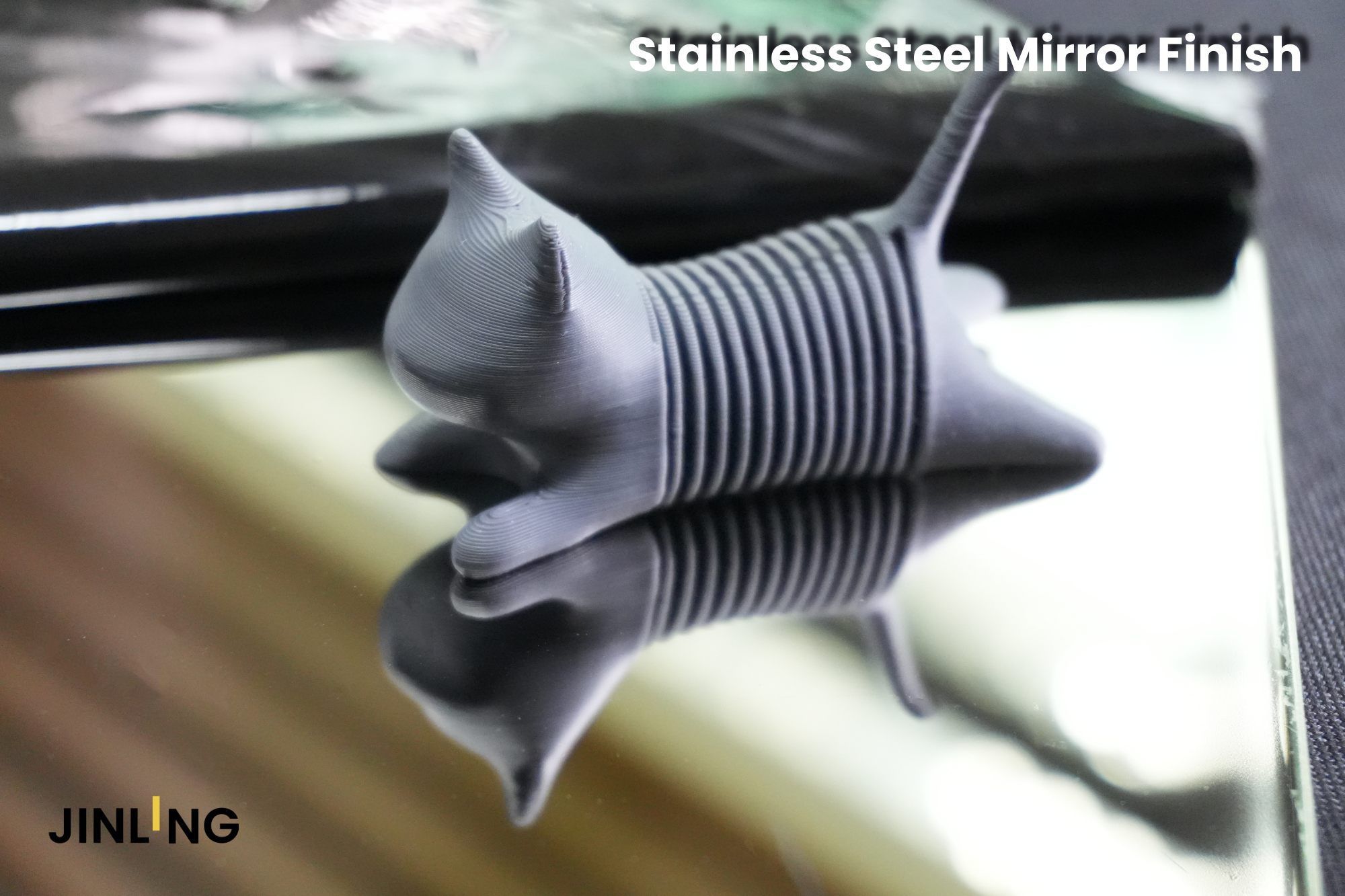 8K mirror stainless steel reflection showing premium decorative surface processing